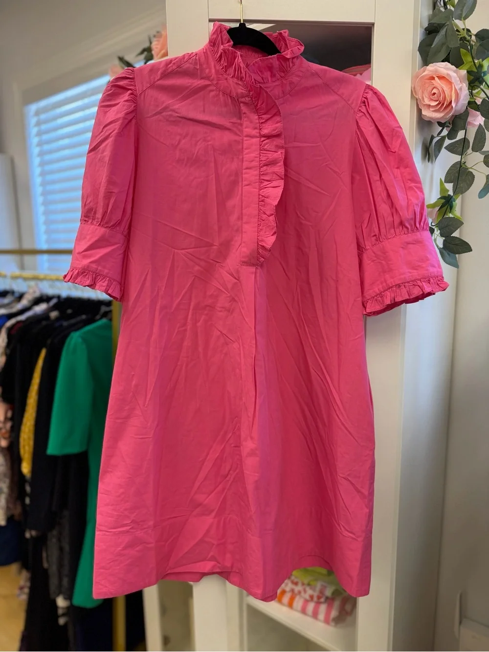 NAVYBLEU Westport Dress in Pink Sz M EUC MSRP: $216 Sundress Resortwear Flowy